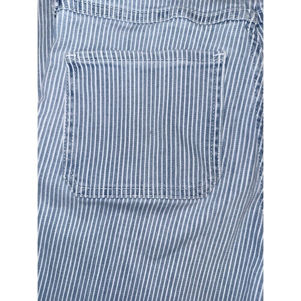 Abercrombie Kids High Rise Wide Leg Striped Jeans Blue White Size 13/14 Regular - Picture 7 of 12